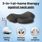 Okayso-3-in-1 Neck Massager Cervical Pillow Hot Compress Vibration Massage Neck Traction Relax Pillow Spine Support Massager